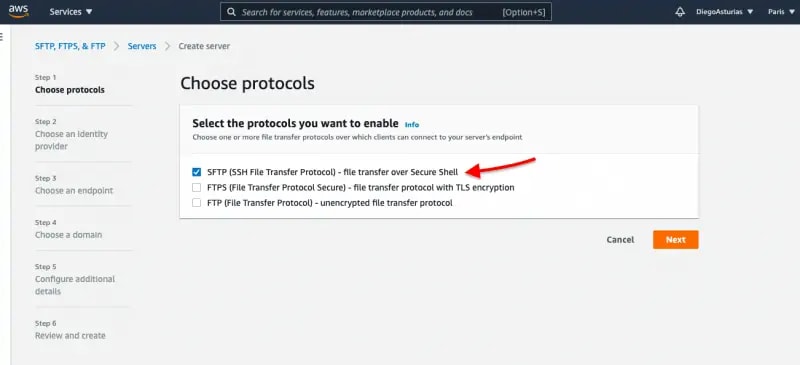 SFTP S3 Integration: Assign Protocol | Hevo Data